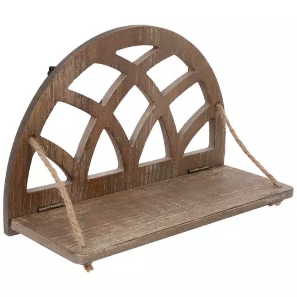 Arched Wood Wall Shelf (2)